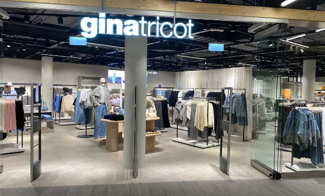 Gina Tricot-butik med trendigt mode för kvinnor och unga tjejer.