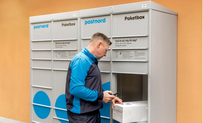 Paketbox postnord i Utopia